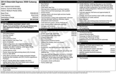 2014 Chevrolet Express Cutaway 3500 3500