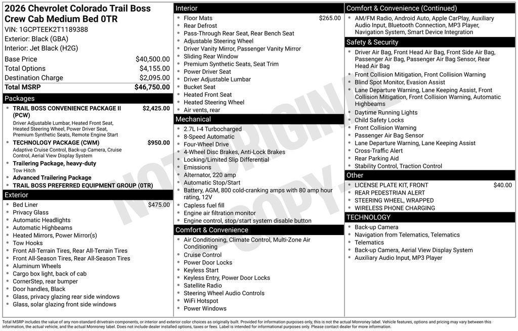 2026 Chevrolet Colorado Trail Boss