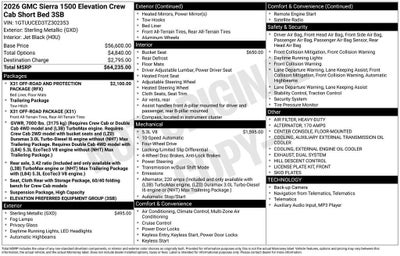 2026 GMC Sierra 1500 Elevation