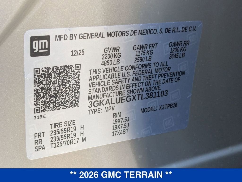 2026 GMC Terrain Elevation