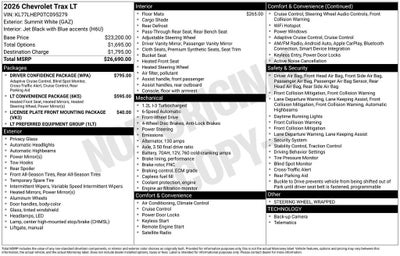 2026 Chevrolet Trax LT