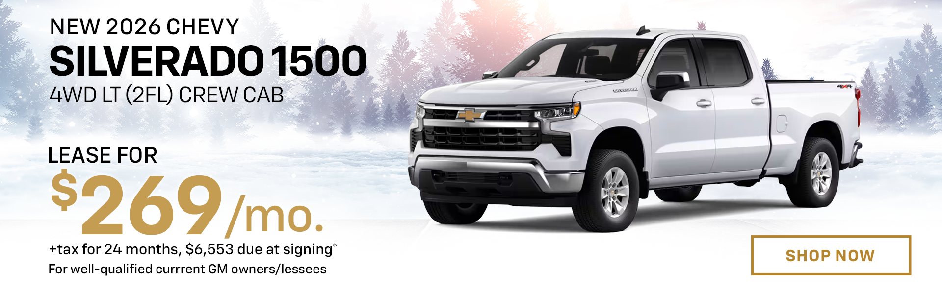 New 2026 Chevrolet Silverado 1500 4WD LT (2FL) Crew Cab